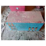 Vintage wooden toy chest