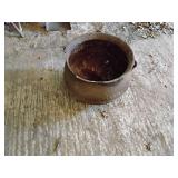 Cast iron cauldron/flower container