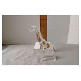 Glass giraffe sculpture