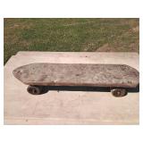 Wooden vintage skateboard