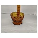 Amber glass bonbon bowl Indiana glass