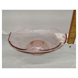 Pink depression scalloped rim bowl