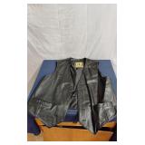 Black Leather Adler Vest 3XL