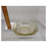 Federal Glass Madrid amber serving bowl