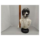 Resin racing dog bust decor
