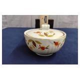 Hall China 'Autumn Leaf' lidded bowl