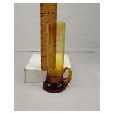 Hand blown amber cordial glass
