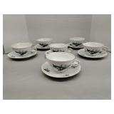 Bavaria Germany Winterling tea cups & saucers (6)