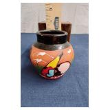 Mexican folk art pottery vase