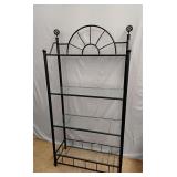 Metal & glass bakers rack