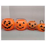 4 Jack o lantern candy buckets