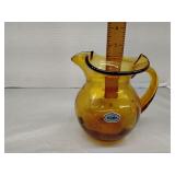 Rainbow art glass creamer pitcher
