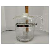 Pyrex flameware glass coffee percolator