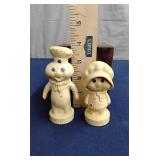 Pillsbury Doughboy Poppin Fresh & Poppie shakers