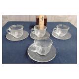 Arcoroc clearbrook cups & saucers