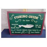 Fishing metal sign 12' x 16.5'
