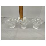 Mikasa Dante crystal starburst candle holders (3)
