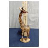 Hand carved wooden giraffe