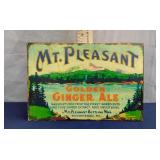 Ginger Ale metal sign 11' x 7.5'
