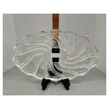 Mikasa swirl crystal sweet dish peppermint clear