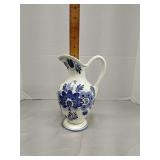 Ceramic blue & white delft pitcher
