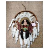 Porcelain Native American decorative wall hanging