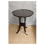 Scalloped pie crust side table