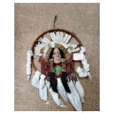 Porcelain Native American decorative wall hanging