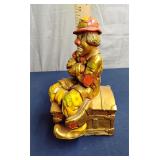 Chalkware Hobo Clown large figurine 1972