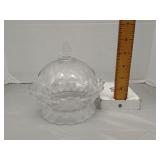 Fostoria glass co frosted Artichoke covered dish