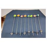 Tropical fish cocktail or hors d'oeuvres skewers