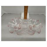 Mikasa Rosella pink frosted glass divided dish