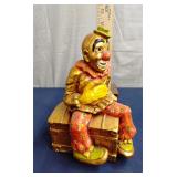 Chalkware clown large figurine 1972