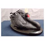 The Black Australian Swan bisque porcelain