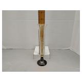 Web sterling etched glass bud vase