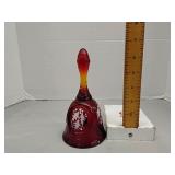 Fenton Ruby Amberina glass bell