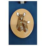 Chalkware deer wall decor