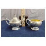 Oneida Silversmiths silverplate creamer/sugar dish