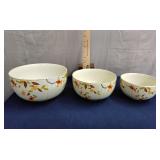 Halls Superior 'Autumn Leaf' nesting bowls