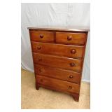 Solid wood 2 over 4 drawer chest