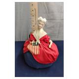Betsy Ross half-doll porcelain pie cushion