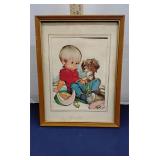 Vintage framed print 13' x 10'