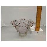 Amethyst embossed glass shade