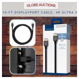 10-FT DISPLAYPORT CABLE, 4K ULTRA HD