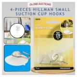 4-PIECES HILLMAN SMALL SUCTION CUP HOOKS