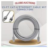 25-FT CAT-6 ETHERNET CABLE W/ CONNECTORS