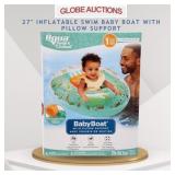 27' INFLATABLE SWIM BABY BOAT W/ PILLOW SUPPORT