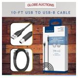 10-FT USB TO USB-B CABLE