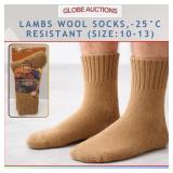 LAMBS WOOL SOCKS,-25ï¿½C RESISTANT (SIZE:10-13)