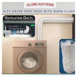 8-FT DRYER VENT HOSE WITH WORM CLAMPS